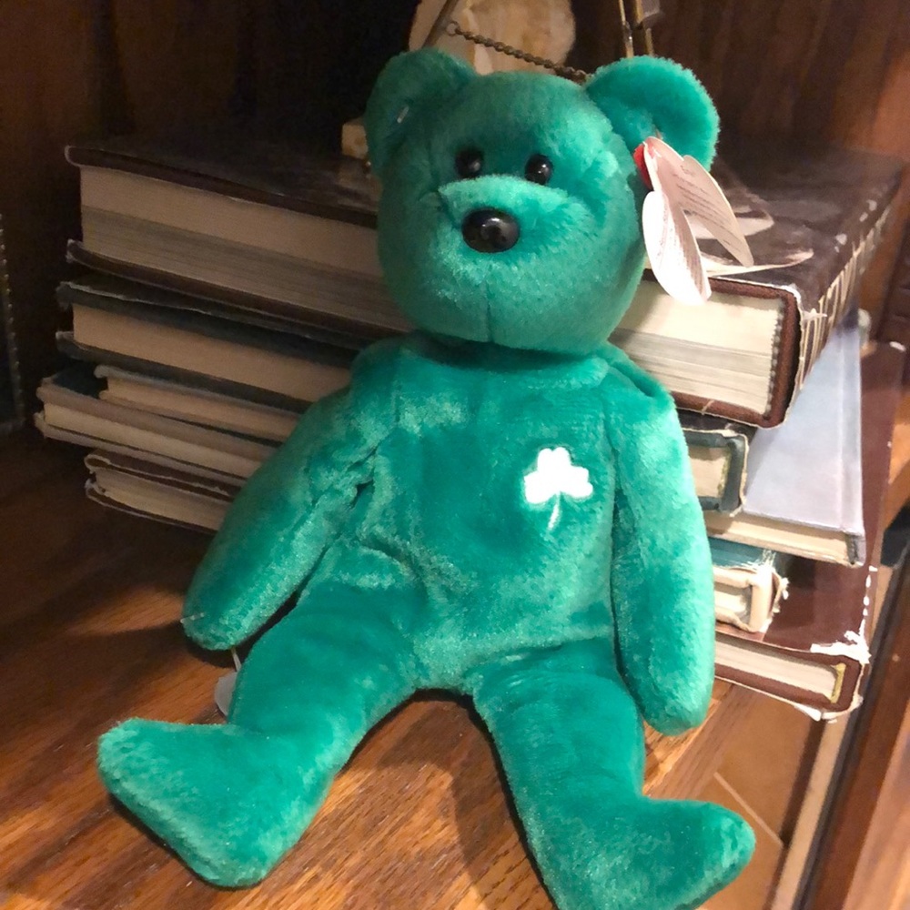Erin, original Ty beanie baby bear. March 17, 1997